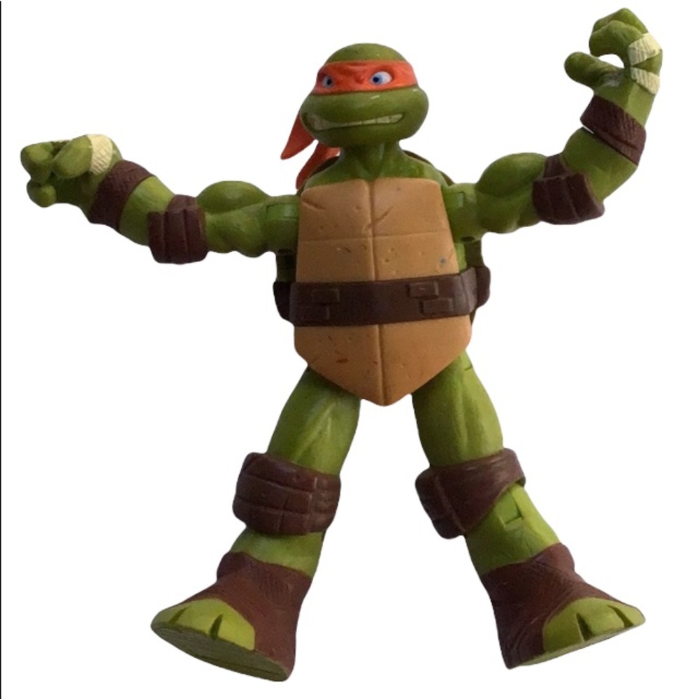 Teenage Mutant Ninja Turtle Bendable Action Figure Orange Mask Michelangelo 2012